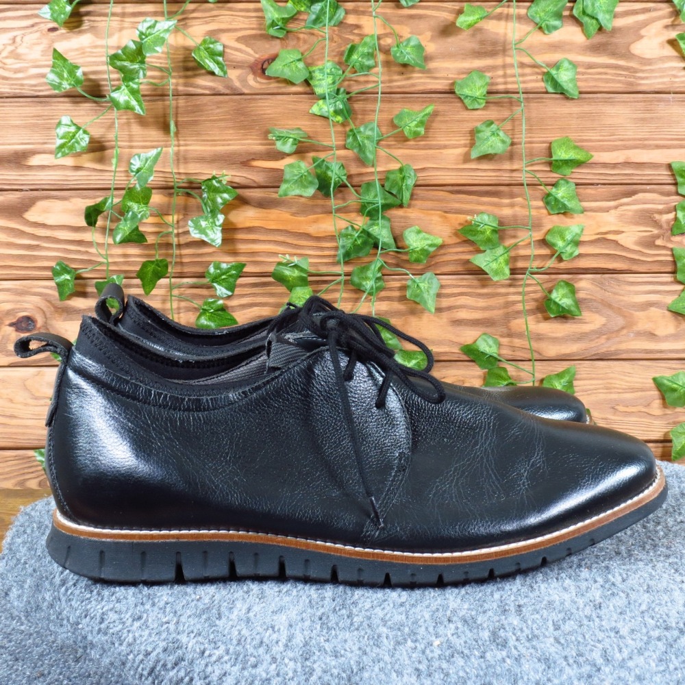 Hush Puppies Bennett PT Mens Oxford Shoe Size 12 Business Casual Black Leather - Picture 4 of 9